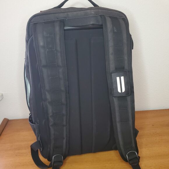 NOBULL Waxed Canvas Backpack Black Mens Laptop Bag Travel Duffle Tote - Picture 2 of 12